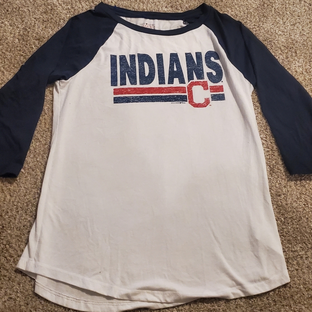 Women's small 3/4 sleeve Cleveland Indians shirt.